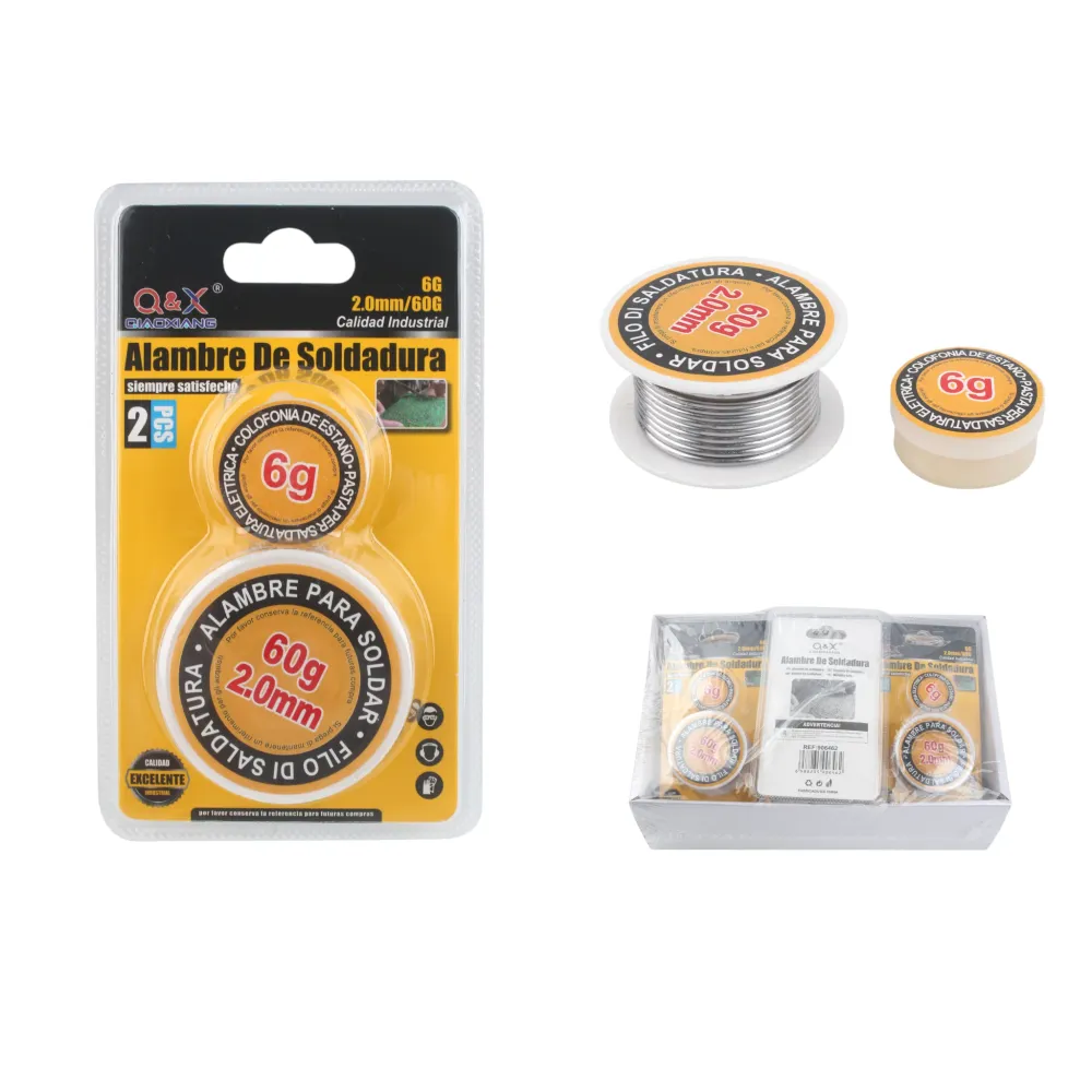 Kit soldadura 2.0 mm 60 g + 6 g colofonia (2 pzs) Q&X