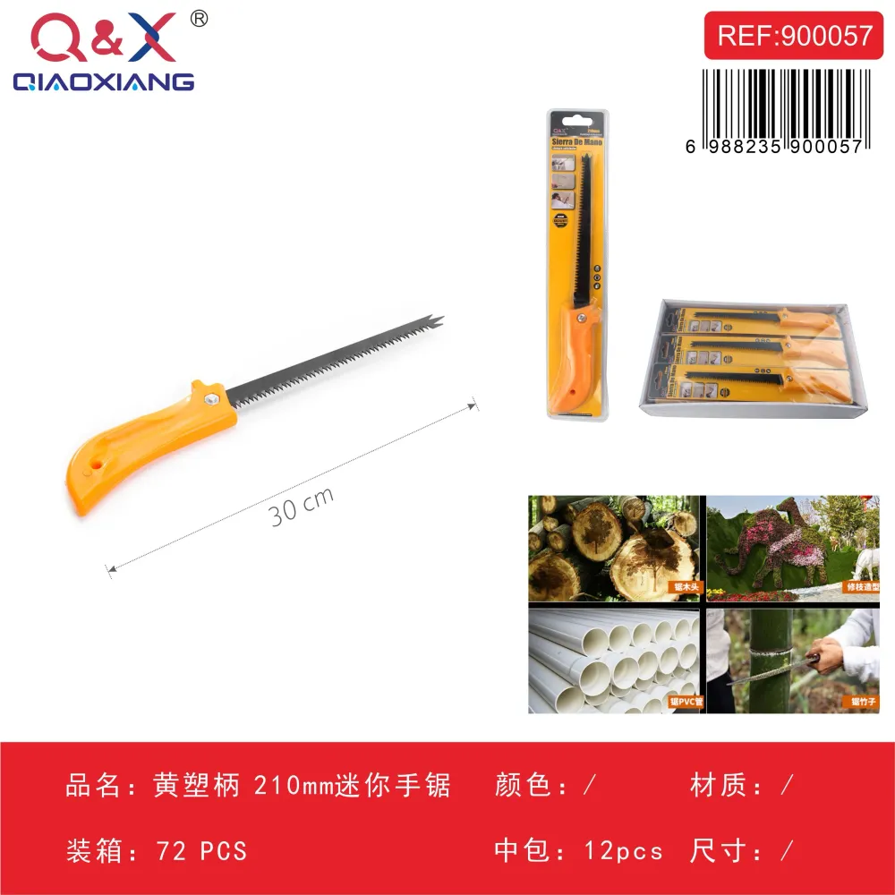 Mini serrucho 210 mm mango plástico amarillo Q&X