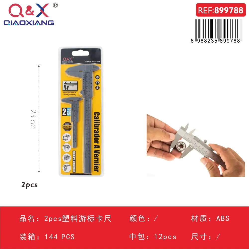 2 pcs calibrador pie de rey plástico Q&X