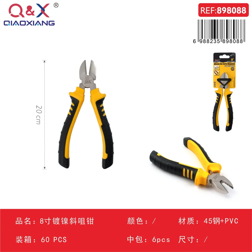 Pinza diagonal niquelada 8Pulgada Q&X