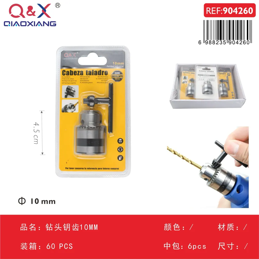 Portabrocas con llave dentada 10 mm Q&X