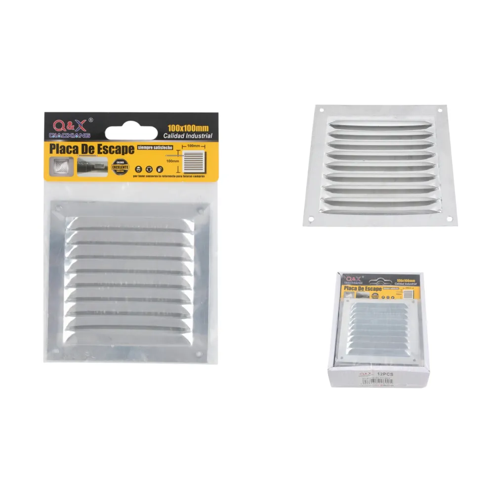 Rejilla de ventilación de aluminio 10 × 10 cm Q&X