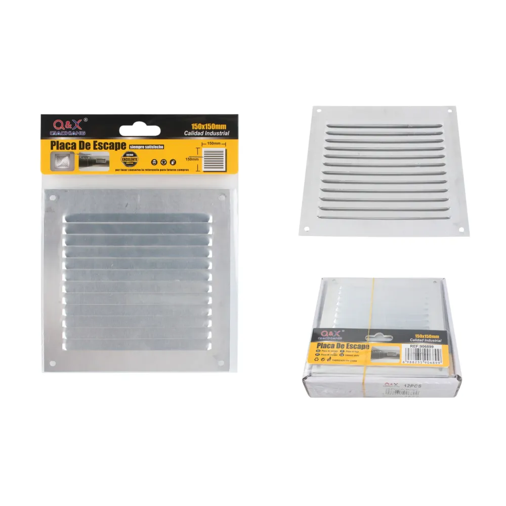 Rejilla de ventilación de aluminio 15 × 15 cm Q&X