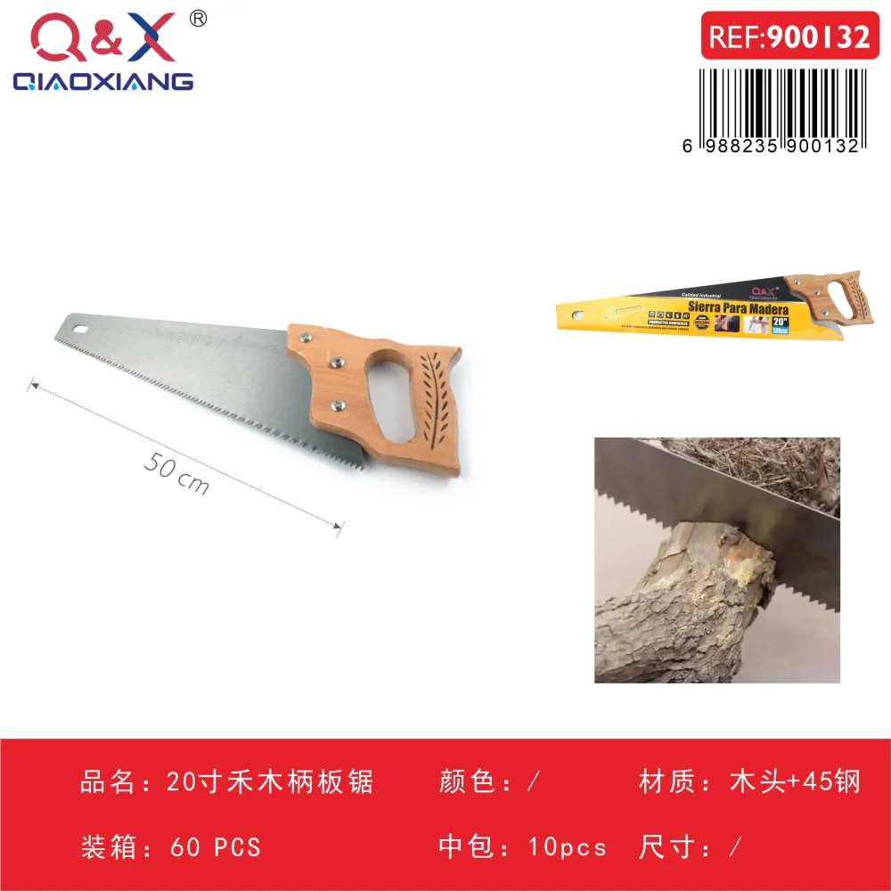 Serrucho de carpinterí mango de madera 20Pulgada Q&X