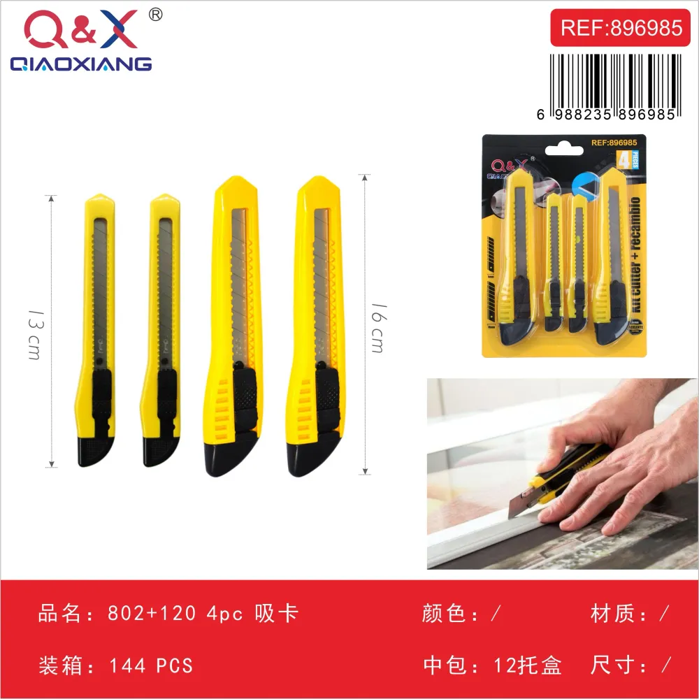 Set 802 + 120 cuchillas, 4 pcs blíster Q&X