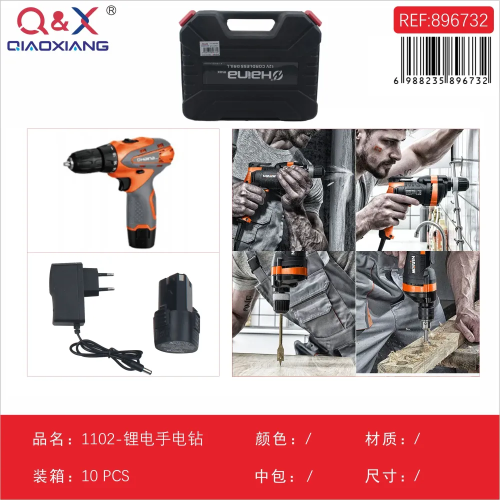 Taladro inalámbrico de litio modelo 1102 Q&X