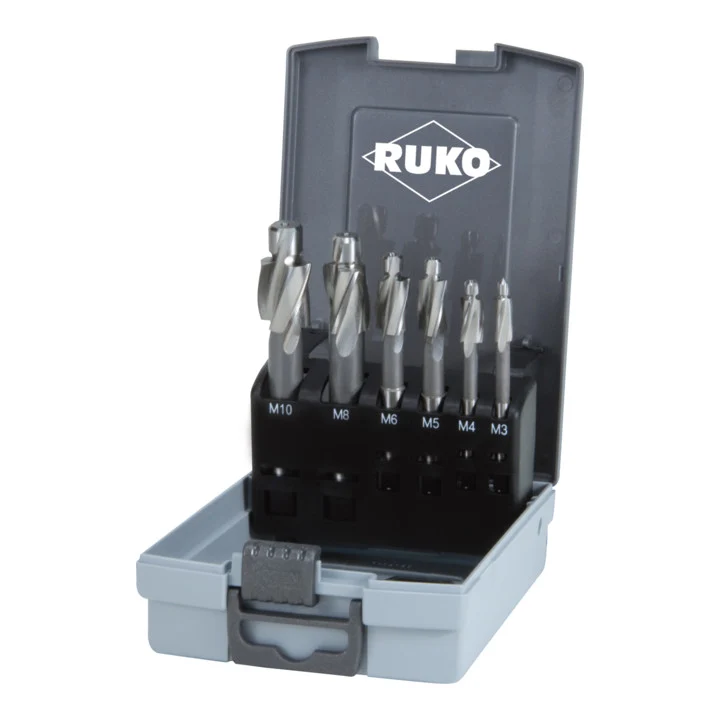RUKO juego de avellanadores DIN 373 M3-M10 fino para agujero pasante ( 4000601842 )