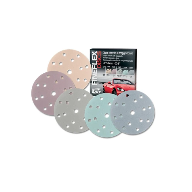 Caja lija orbital 6" Fineflex - grano 2500 Sait