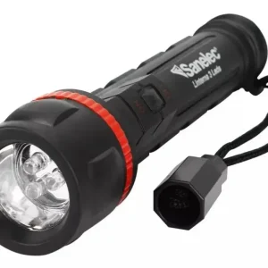 Linterna Sanelec Negro Incluye Pilas Aa 3 Leds Resiste Agua