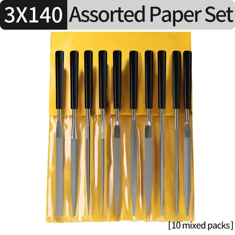 Juego de 10 limas de aguja de metal para pulir metales, limas manuales de acero para metal, vidrio, piedra y madera. Shop1...
