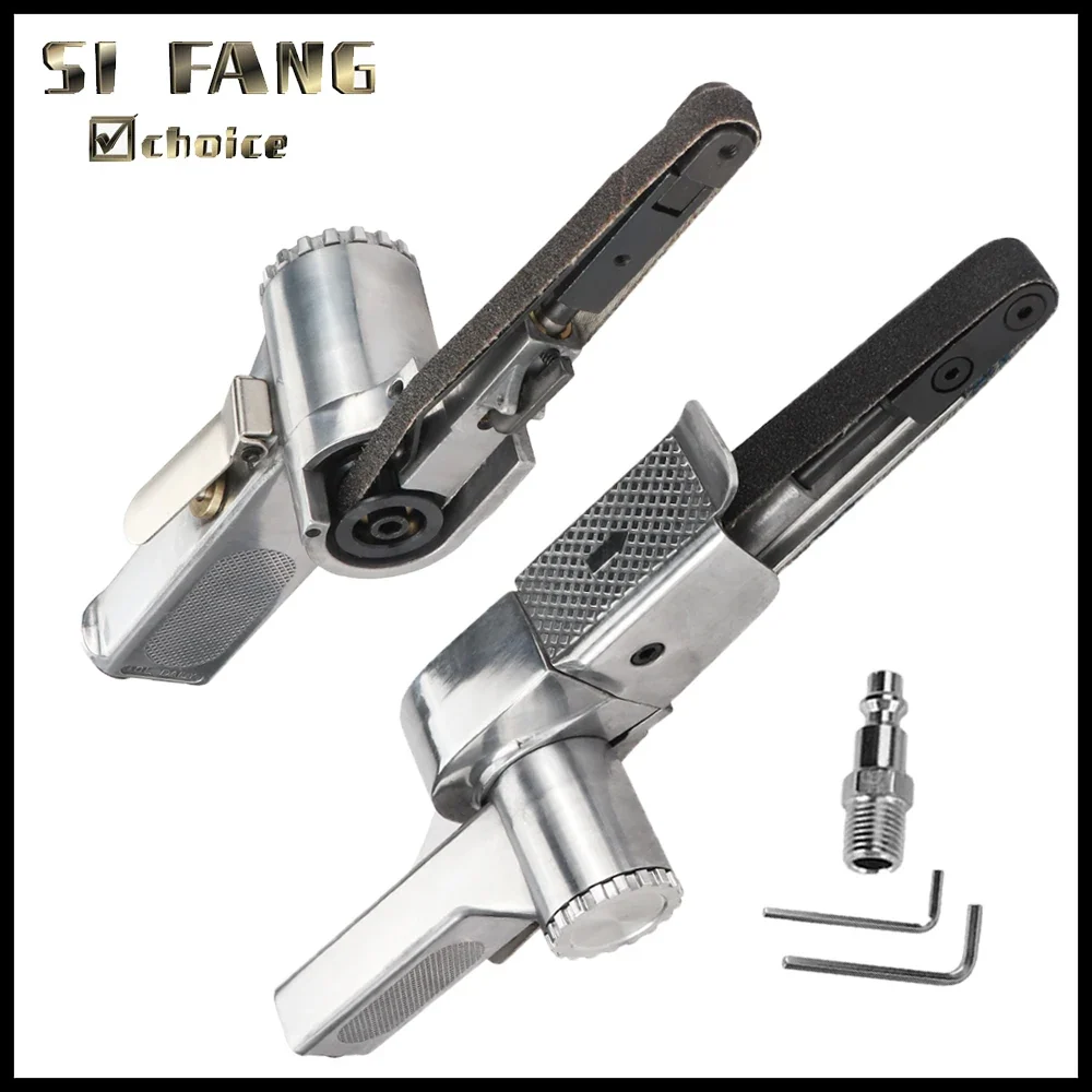 Lijadora de correa de aire de 3/8 ", amoladora angular con compresor de aire de 330x10, 520x20mm, rectificadora neumática...