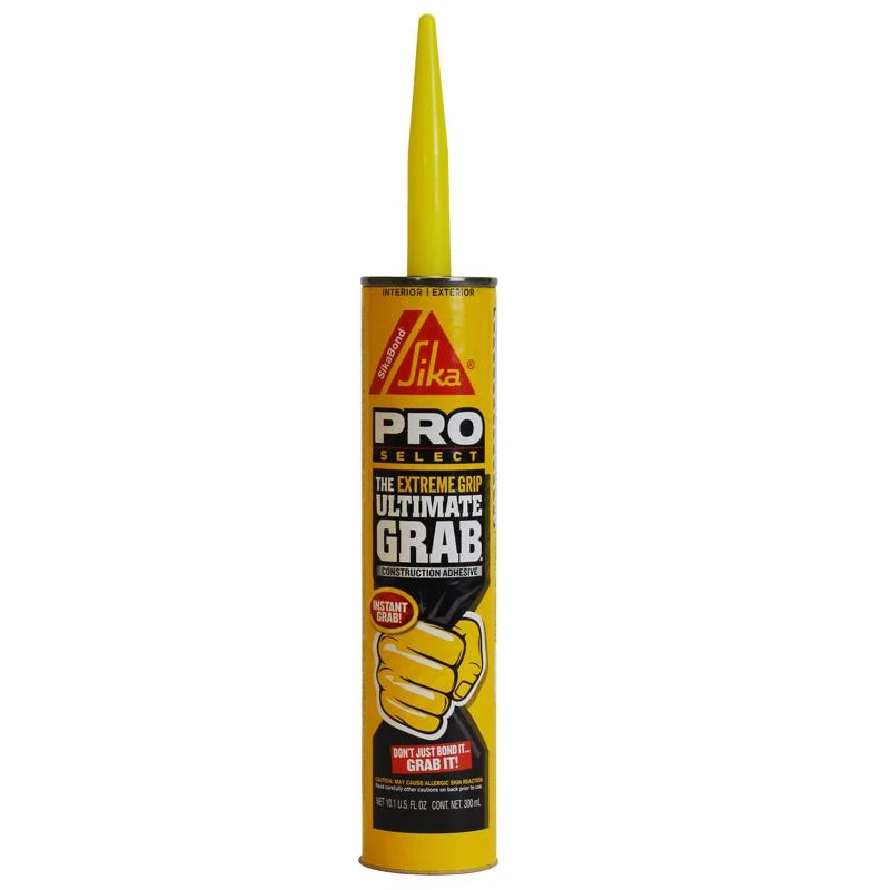 SikaBond Ultimate Grab Adhesivo de poliuretano gris de alta resistencia para construcción, para interiores y exteriores, 1...