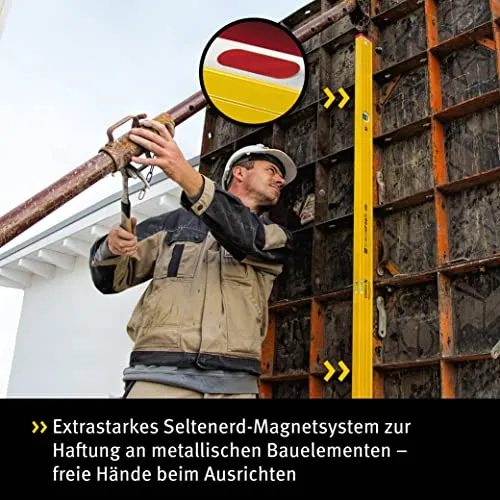 Stabila 158583 - Nivel de burbuja 200 cm con base magnética Serie 96-2M
