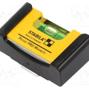 Stabila 179533 - Nivel de burbuja de bolsillo magnético Stabila POCKET LEVEL PRO con funda para cinturón