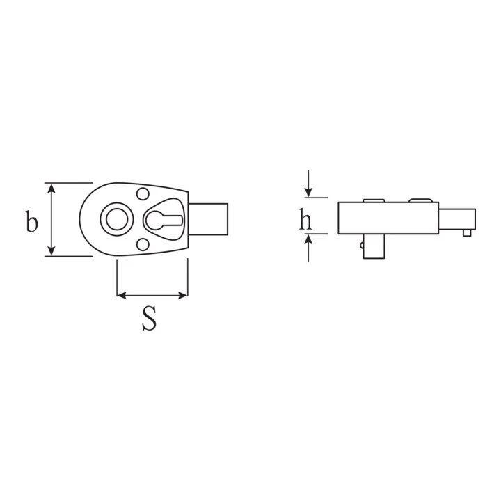 STAHLWILLE Carraca de palanca 725QR/20 1/2 ″ 14 x 18 mm ( 4000826591 )