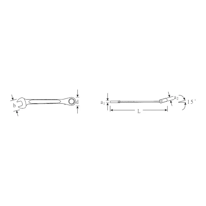 STAHLWILLE OPEN-RATCH 17 llave de carraca abierta ancho de llave 8 mm largo 144 mm ( 4000826063 )
