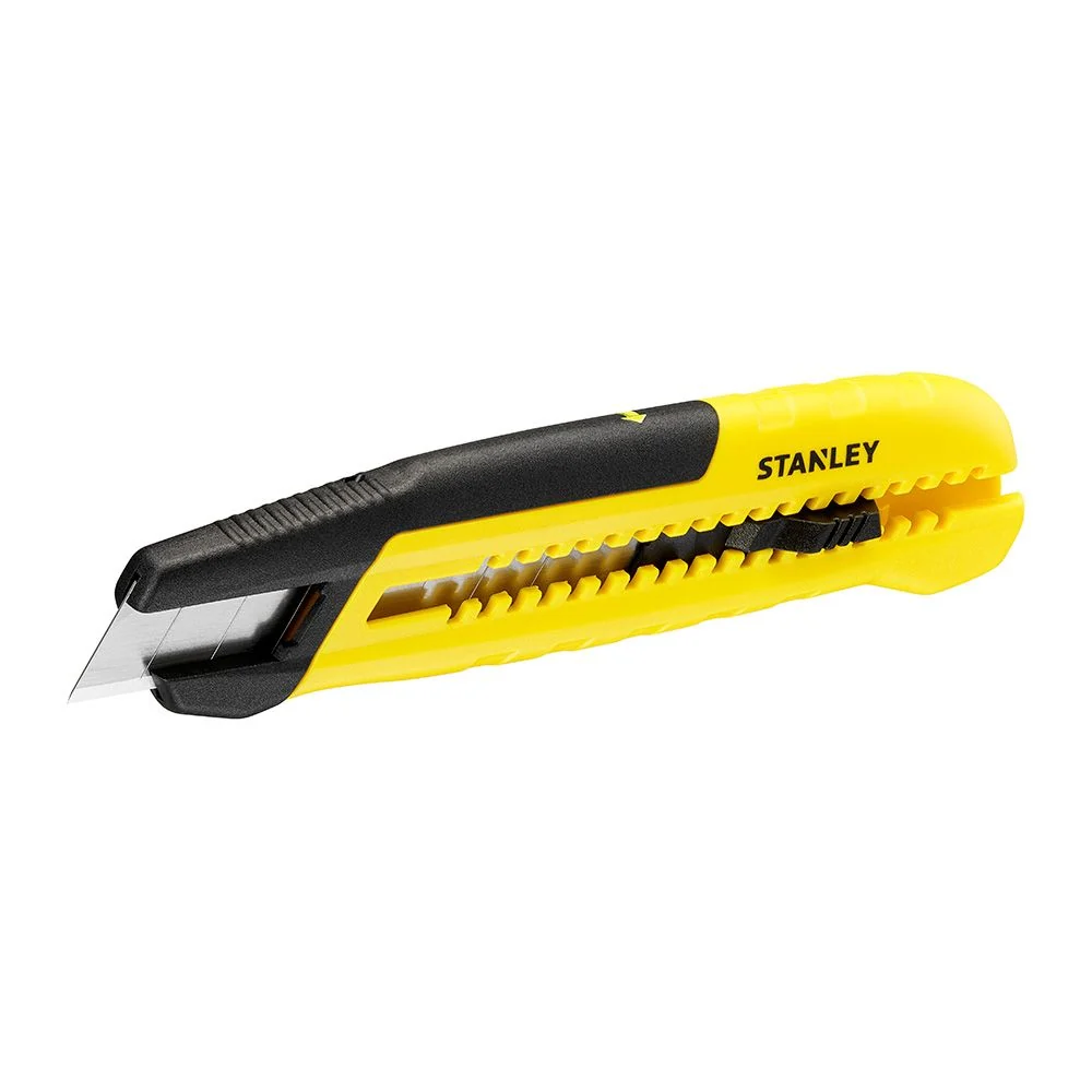 CÚTER BI-MATERIAL SEGMENTACIÓN LATERAL CON DESLIZADOR ESTÁNDAR 18 mm STANLEY