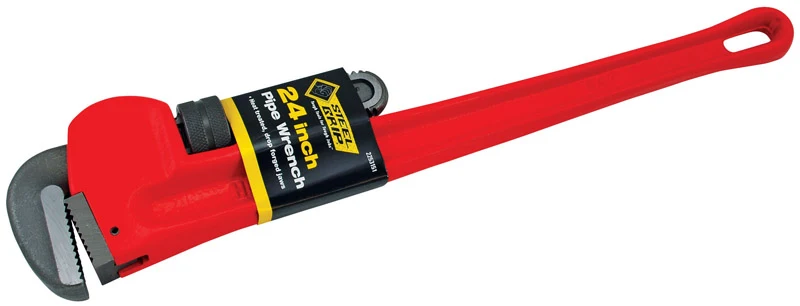 Llave para tubos con empuñadura de acero de 24" de largo, 1 pieza - Oferta de la semana Steel Grip