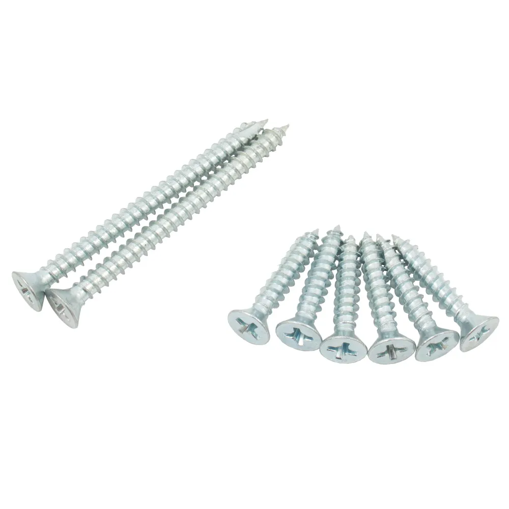 Large Door Screw Pack, #9 x 2-1/4" (2-Pack) and #9 x 1" (6-Pack), Satin Chrome Stone Harbor Hardware