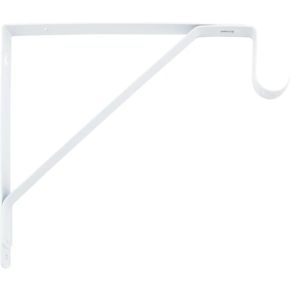 Soporte de estante plano de 10-3/4" con caída de 3" - Blanco Stone Harbor Hardware