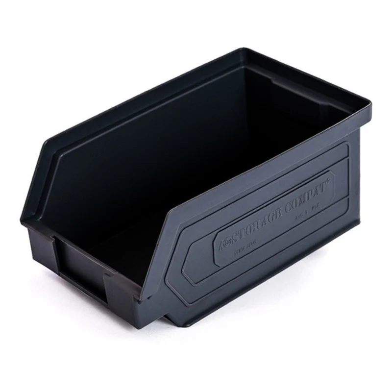 Caja Apilable Plastica 160 X 95 X 75mm Negra 1PLZ Storage Compat