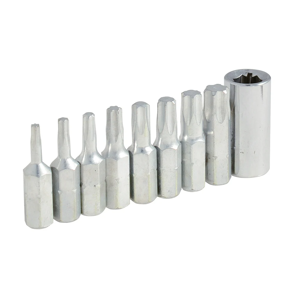 Juego de puntas Torx hexágono de 1/4", 4 piezas en blíster Surtek