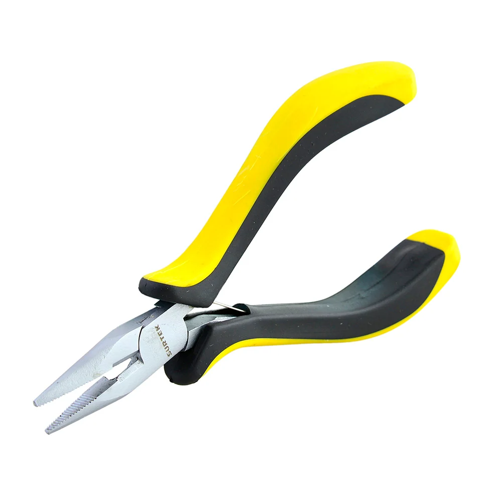 Mini pinza para electrónica con mango bimaterial de 4-3/4" corte lateral Surtek