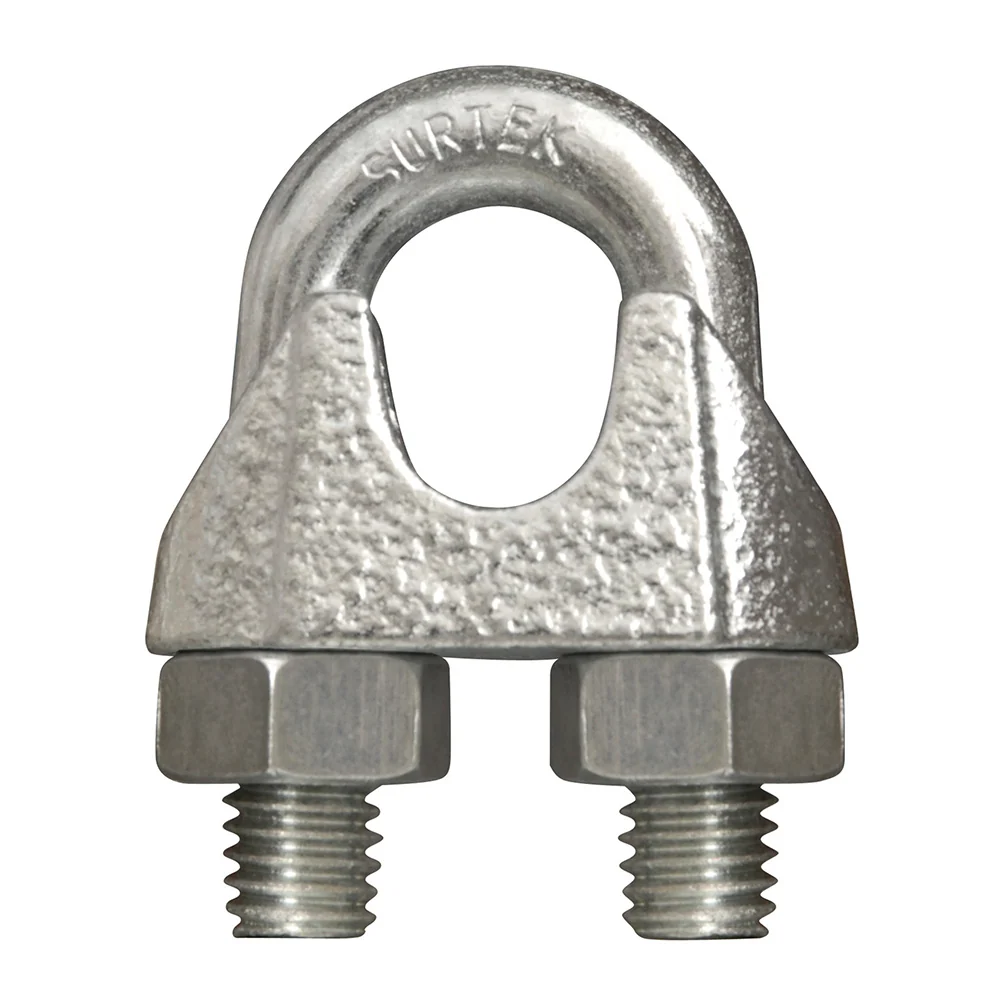 Perro de hierro maleable para cable de acero tipo alemán 1/8" Surtek