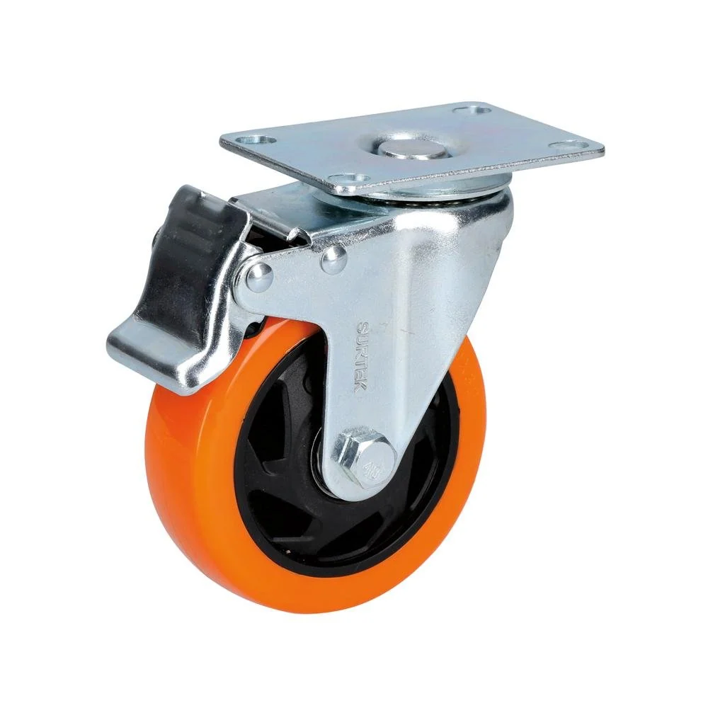 Rodaja De PVC Giratoria Con Freno, de 2", Surtek