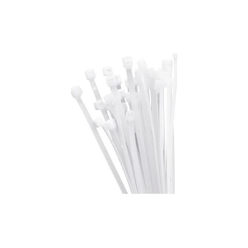 Amarra Plastica Blanca 100 mm Bolsa de 100 Piezas Tactix 408013