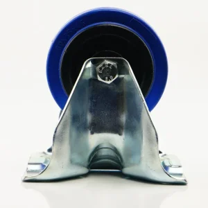 RUEDA DE GOMA ELASTICA AZUL CON SOPORTE FIJO - 80 MM, 70 KG, 108 MM, 103 X 85 MM - 80 MM, 70 KG, 108 MM, 103 X 85 MM TENTE