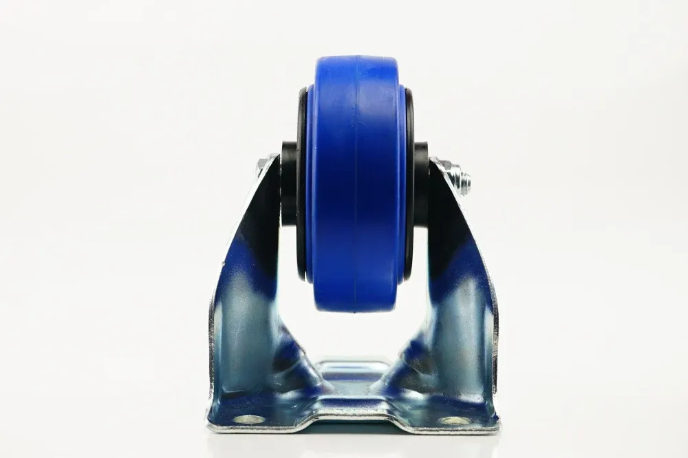 RUEDA DE GOMA ELASTICA AZUL CON SOPORTE FIJO - 80 MM, 70 KG, 108 MM, 103 X 85 MM - 80 MM, 70 KG, 108 MM, 103 X 85 MM TENTE