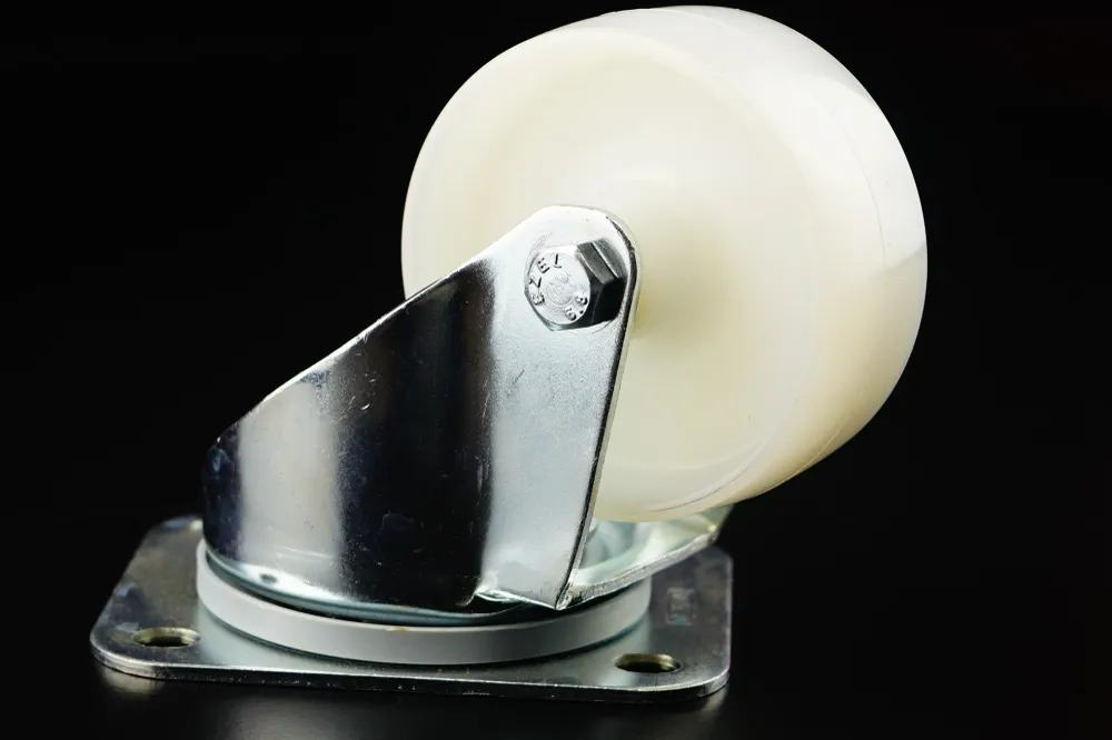 RUEDA DE NYLON FUERTE CON PLACA GIRATORIA - 80 MM, 200 KG, 108 MM, 105 X 85 MM TENTE