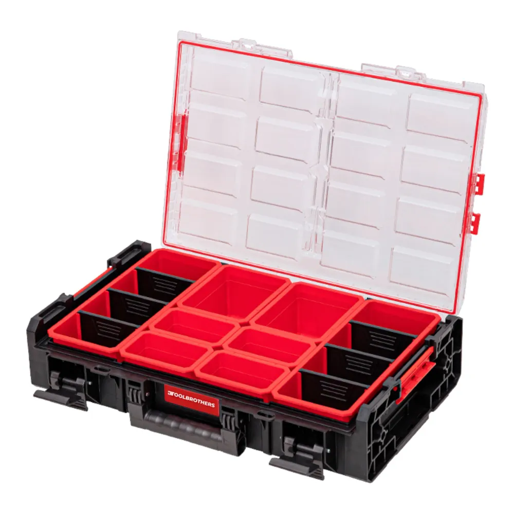 Toolbrothers RHINO XXL Organizador ECO altura XL cajas 13,5 l IP66 con cajas extraíbles + separadores