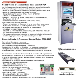 FRENOMETRO PARA CAMIONES Y AUTOS 10 TONELADAS TRIFASICO TOTAL RACING