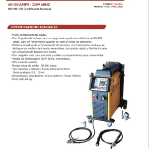 SOLDADORA MIG 35-320 AMP TOTAL RACING