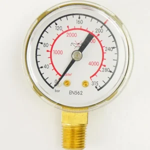 MANOMETRO PARA OXIGENO EN BAR - 315 BAR 1/4" NPT - 315 BAR 1/4" NPT TOTAL WELDING