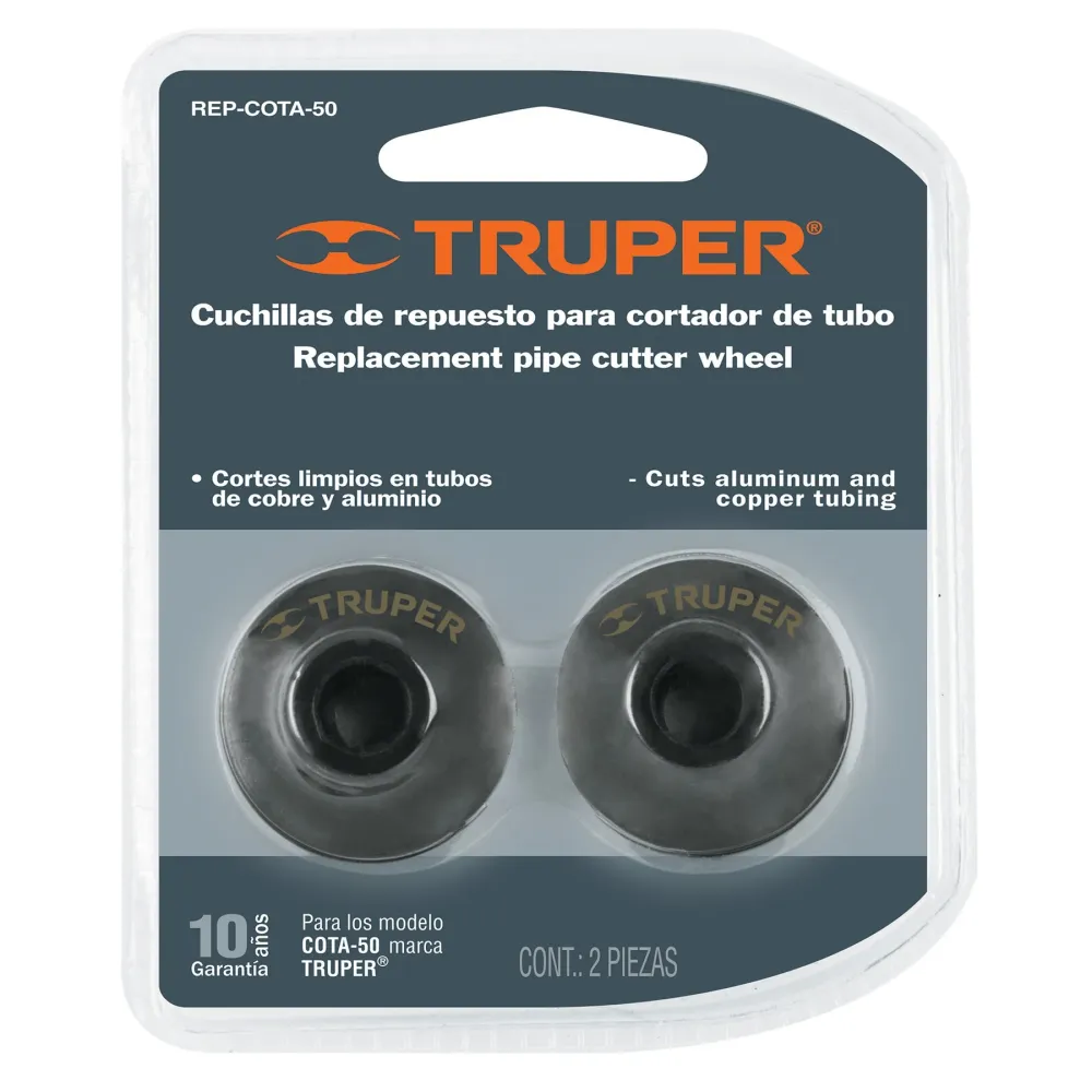 Blíster con 2 cuchillas para cortador de tubo COTA-50 Truper