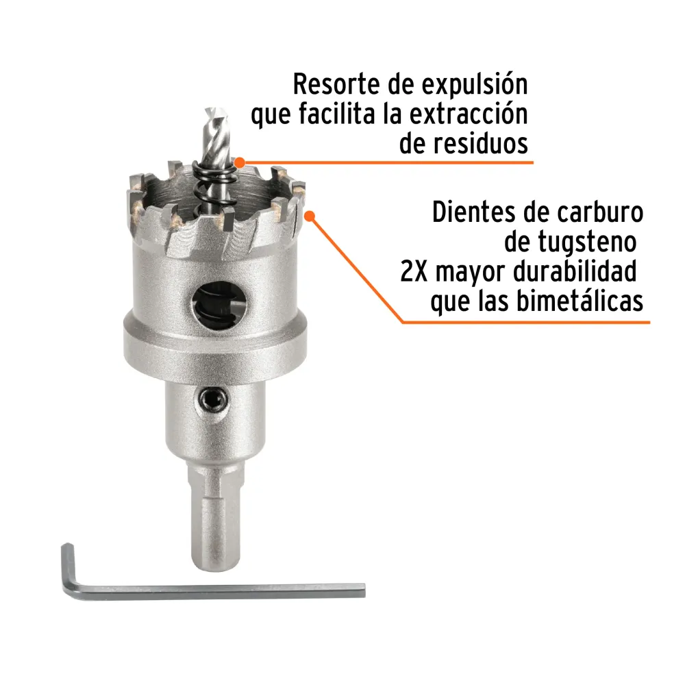 Brocasierra de carburo de tungsteno, 1-3/8", Truper