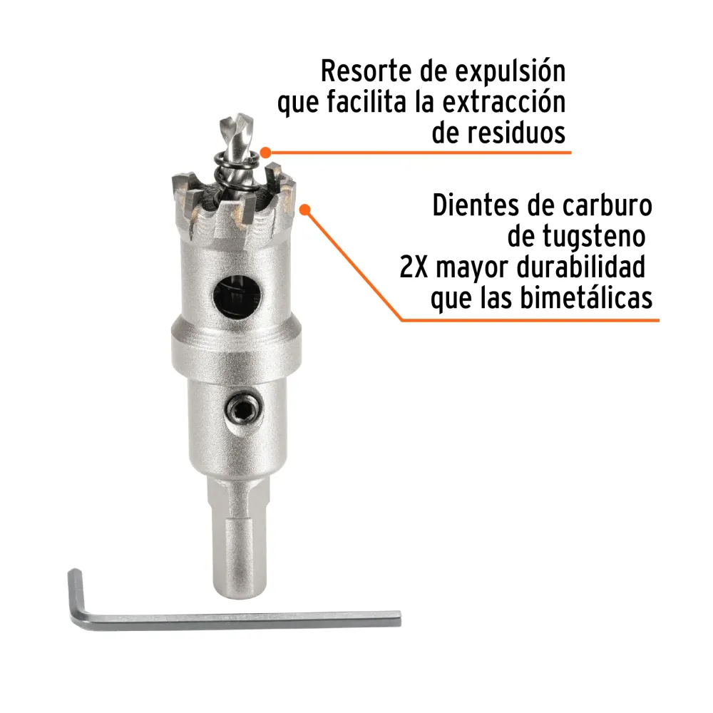 Brocasierra de carburo de tungsteno, 7/8", Truper