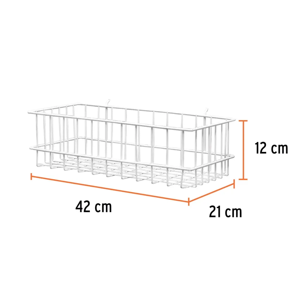 Canastilla de acero, 42 x 12 x 21 cm, Truper