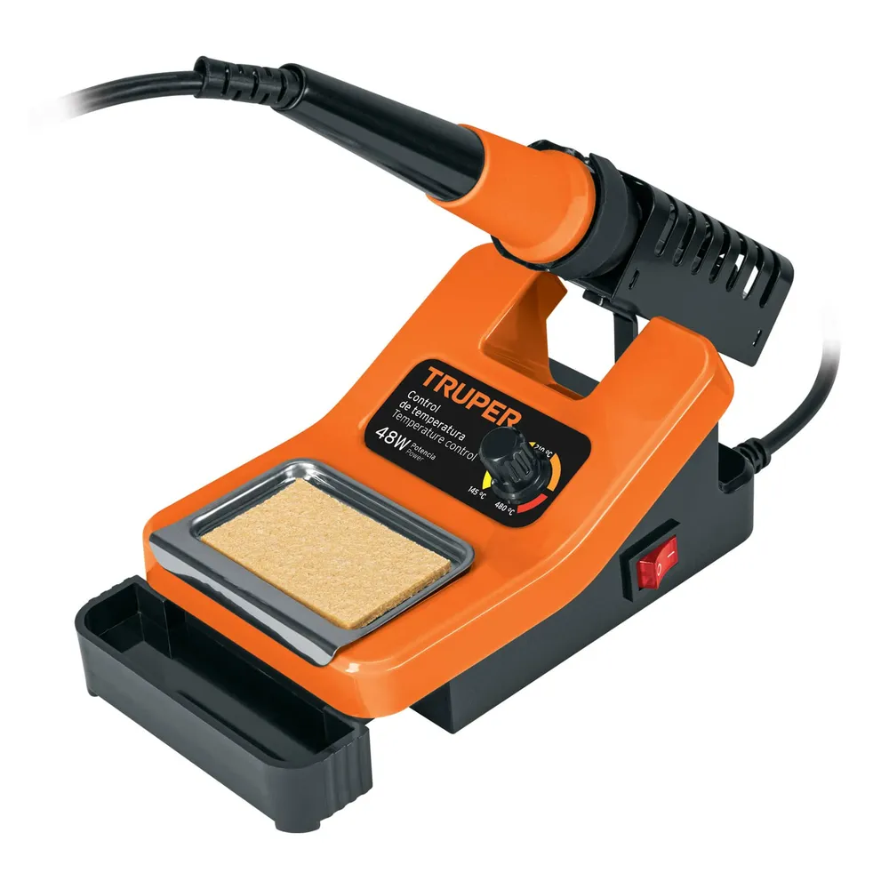 Cautín 48 W profesional para electrónica con estación Truper