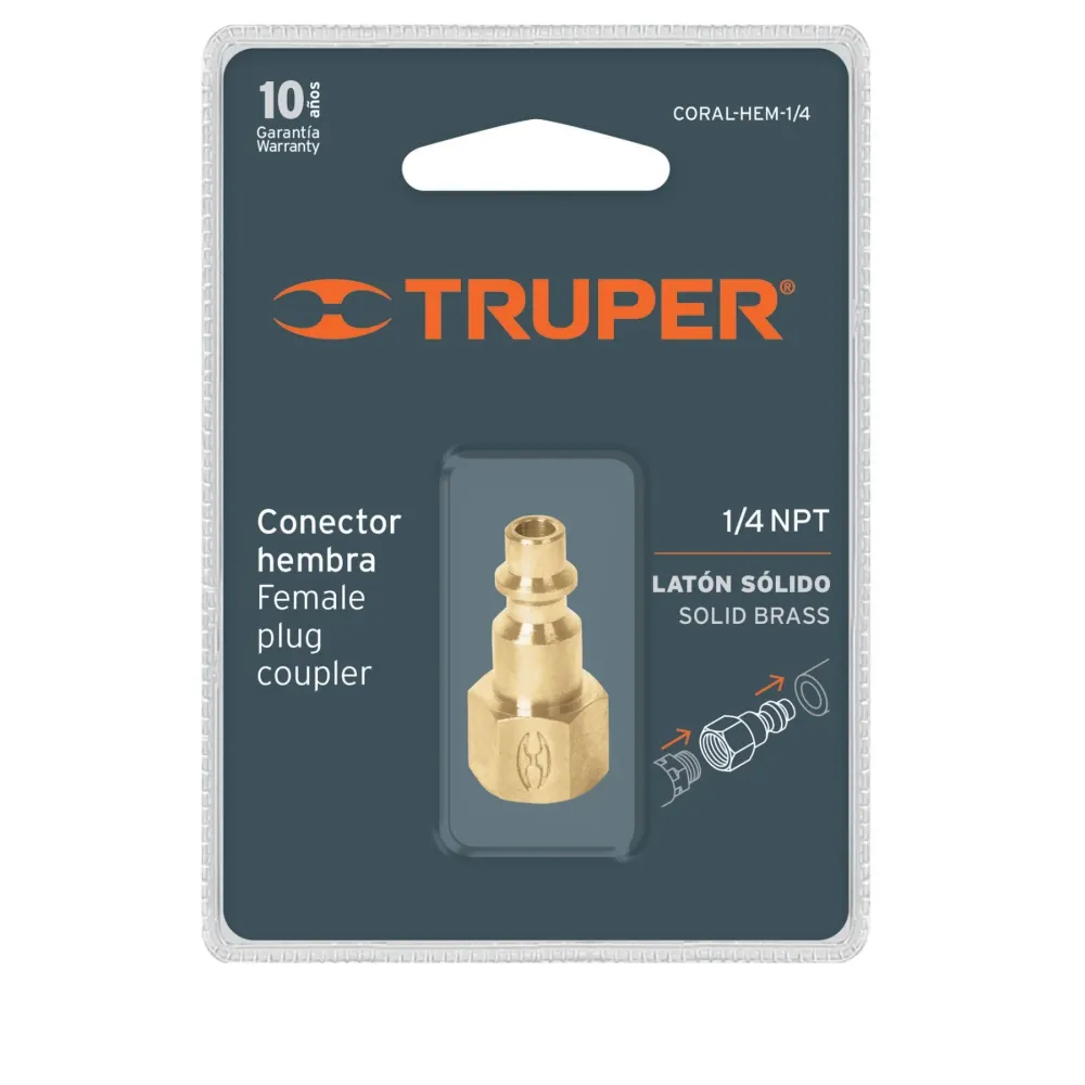 Conector Rápido, Tipo M, Hembra, Truper