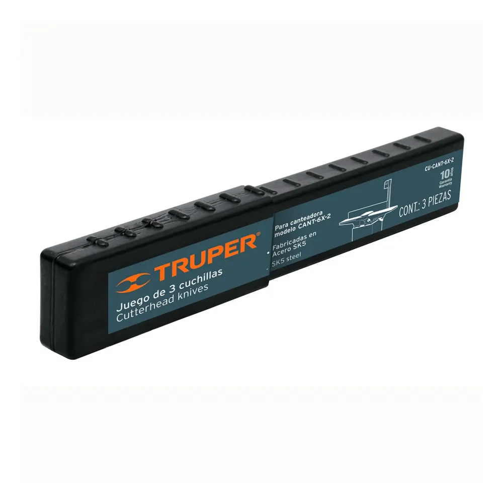 Cuchillas para canteadora CANT-6X-2, 3 pzs en caja, Truper