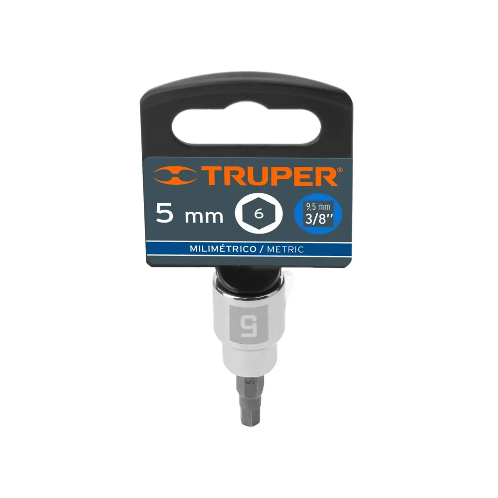 Dados De Punta Hexagonal Milimétricos 3/8", Truper
