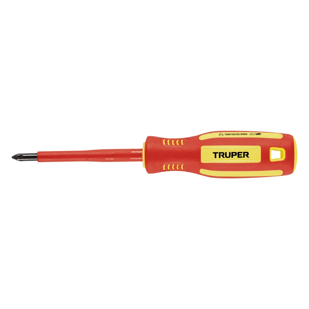 Desarmador dieléctrico de cruz 3/16" x 3", Truper