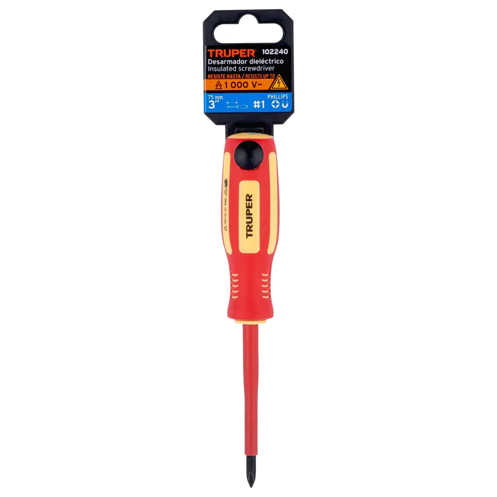 Desarmador dielectrico estrella 3/16"x3" Truper
