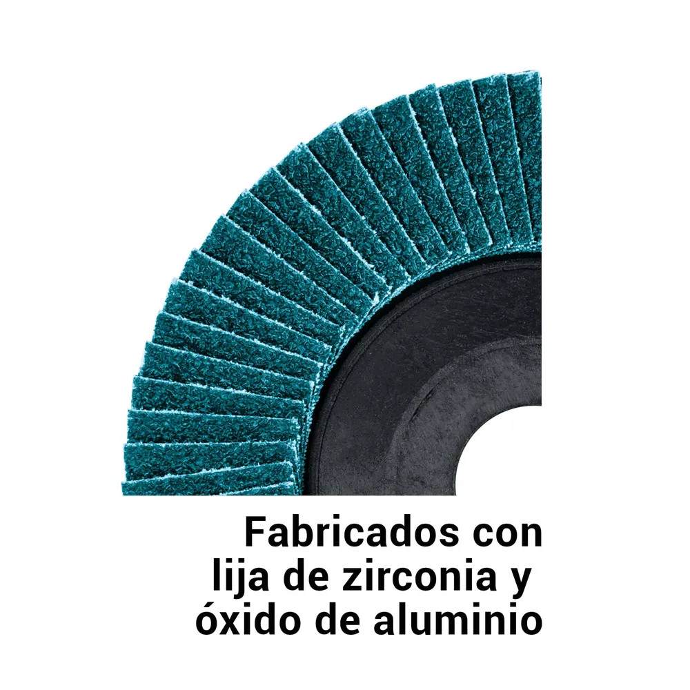 Disco laminado 4-1/2" grano 80 centro 7/8", plástico, Truper