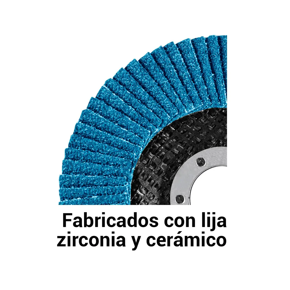 Disco laminado 7", grano 60 centro 7/8", fibra, Truper