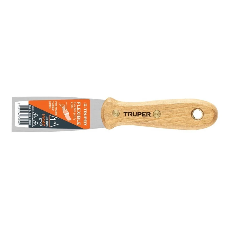 Espatula Acero Flexible Mango De Madera 1" Truper Et-1f